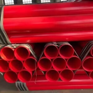 Carbon steel pipe with red epoxy